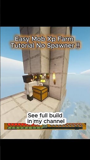 Best NO SPAWNER Mob XP Farm in Minecraft (Easy & Efficient) #shorts #minecraft #mctutorial