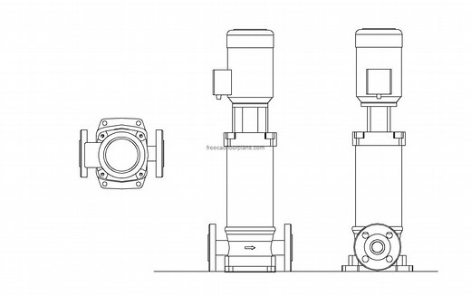 Vertical Booster Pump - Free CAD Drawings