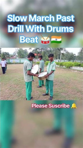 Slow March Past Drill With Drums Beat 🥁🇮🇳 #drums #shorts
