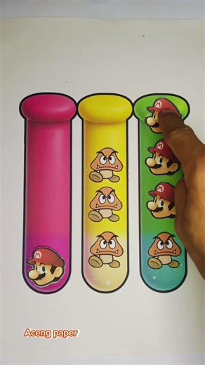 SUPER MARIO BROS PAPER CRAFT INTERACTIVE PUZZLE #part 3 #mario #puzzle #art #labirin