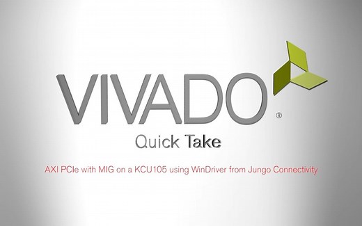 AXI PCIe with MIG on a KCU105 using WinDriver from Jungo Connectivity