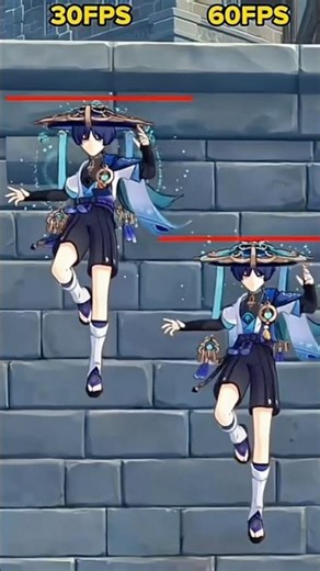 The impact of frame rate on flight altitude #genshin #genshinimpact #wanderer