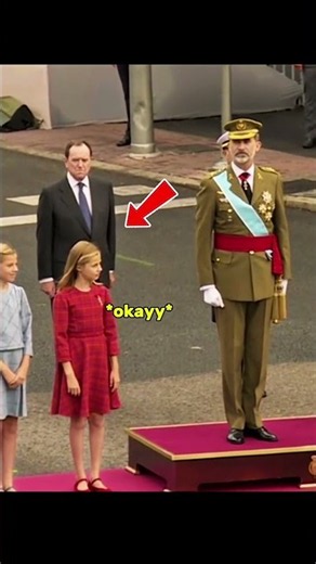 King felipe asking princess leonor to stand straight#leonor#shorts#princess
