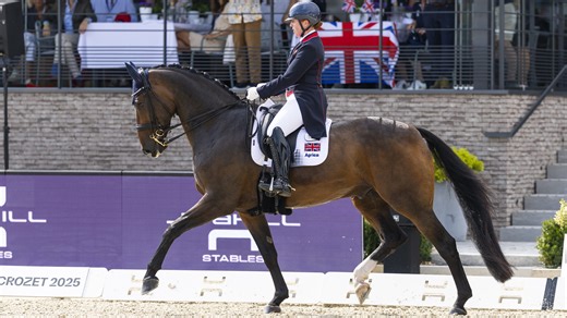 Becky Moody performs Beatles freestyle at the dressage Euros