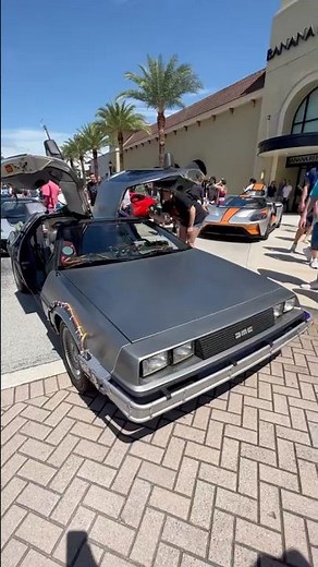 The iconic DeLorean Time Machine from Back to the Future has arrived