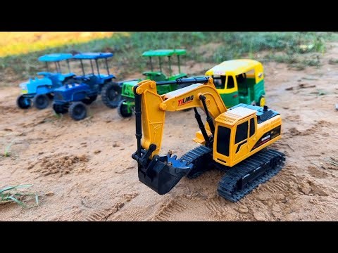 Excavator vs Tractor | Fast Sand Loading Process 😍