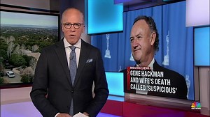 26K views · 317 reactions | The world is mourning the death of legendary actor Gene Hackman and his wife. Investigators called their deaths ‘suspicious’ and said they had been dead for “quite a while” before their bodies were found in separate rooms of their New Mexico home. NBC News' Dana Griffin reports from Santa Fe. | NBC Nightly News with Tom Llamas | Facebook