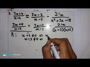 Equations With Fractions (MORE EXAMPLES) (Grade 11)