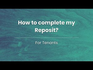 How to complete my Reposit?