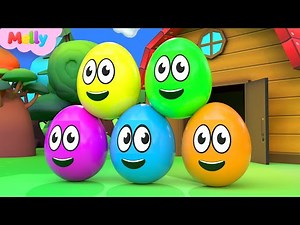 रंग और गिनती सीखने का गाना | फ़ार्म पर रंग- | Colorful Eggs on the Farm | Melly Hindi Rhymes