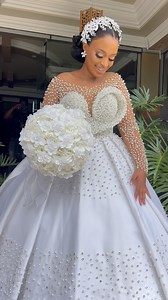 48K views · 51K reactions | Saying “yes” to forever, and to this breathtaking ball gown with Pearls and beads. Beautiful Aneth殺 Isn’t She Beautiful?  Dress: @anna____collections Makeup: @cyenu_makeup Hair: @hairlovers_store Hairstyle: @steven_hairacademy Accessories: @coco_wedding_accessories Bouquet: @jojoflowers25 : @mcgarab : @m.a.k.u.n.g.u | Anna collections | Facebook