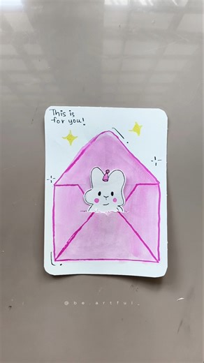 Diy card idea!🩷 #art #aesthetic #diycrafts #trending #trendingshorts #shorts #artist #love #music