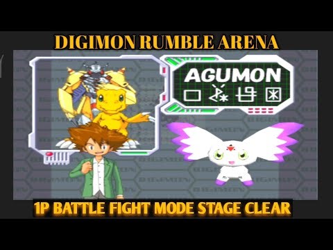 Digimon Rumble Arena PS1-Agumon Battle Fight Stage Clear