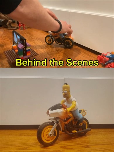 Behind the Scenes Homer's Chase ‪@JAKKSPacific‬ The Simpsons Benny Hill Stop Motion