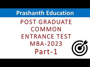 Karnataka PGCET 2025 PGCET MBA 2023 question paper solution with answers Part 1