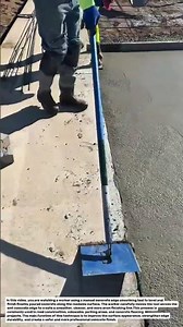 Concrete Edge Finishing Technique Using Manual Concrete Smoother | Road Construction Process.