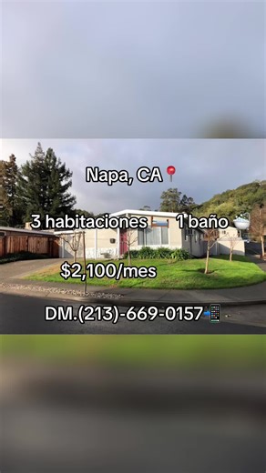 Casa para renta buen precio $2,100/mes 3 habitaciones 1 baño Espaciosa y amplia parqueo ubicación: Napa, CA📍#casaderenta #viralvideo #viral #tiktok #Napa