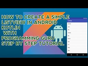 LISTVIEW ANDROID STUDIO | KOTLIN LISTVIEW | ANDROID KOTLIN LIST VIEW | KOTLIN TUTORIAL FOR BEGINNERS