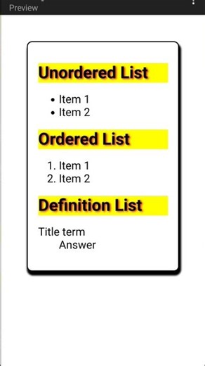 List Tag in Html Css #list #orderedlist #listtags #shorts #htmltutorial #htmlcss #coding #vscode
