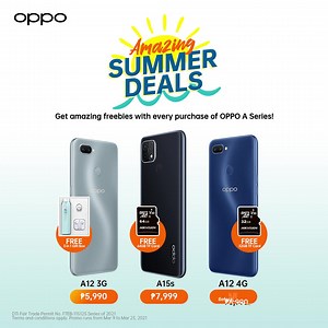 10K reactions · 593 shares | Get yourself ready for summer with these amazing deals on OPPO A series! Buy an OPPO A12 3G, A12 4G, or A15s from March 9 to 23, 2021 to get freebies. Get yours now in OPPO stores nationwide, Shopee, and Lazada. | OPPO | Facebook