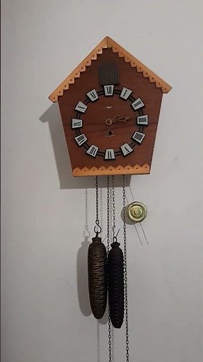 Majak cuckoo clock after fixing (not original pendulum, movement, weights)