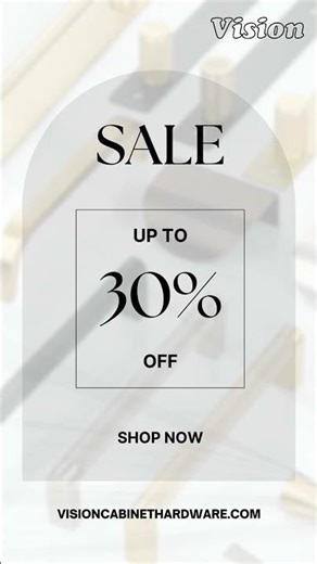 Vision Cabinet Hardware Sale – Up to 30% Off Premium Brass Hardware. #visioncabinethardware