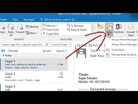 How to group emails in Outlook