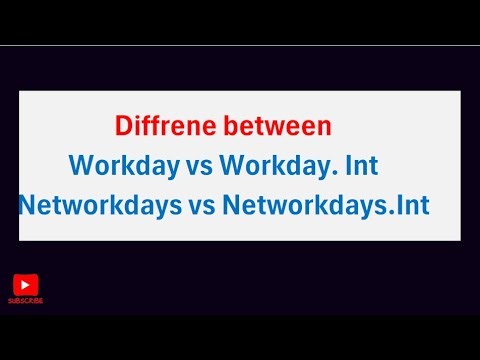 🔥 WORKDAY vs. WORKDAY.INTL & NETWORKDAYS vs. NETWORKDAYS.INTL | Excel Guide. #Excel #vba and #sQL