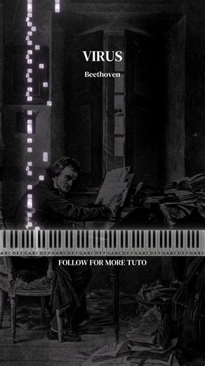 VIRUS - Beethoven (Advanced Piano Tutorial) #piano #pianotutorial #easypiano #pianocover #beethoven