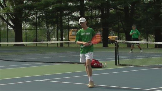 Alleman Tennis player Nicholas Patrick wins his 100th match