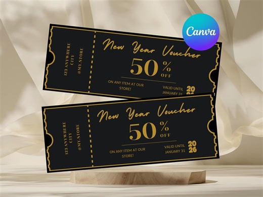 Editable Voucher Template | Gift Coupon | Printable Ticket | Instant Download | Edit and Print - Etsy