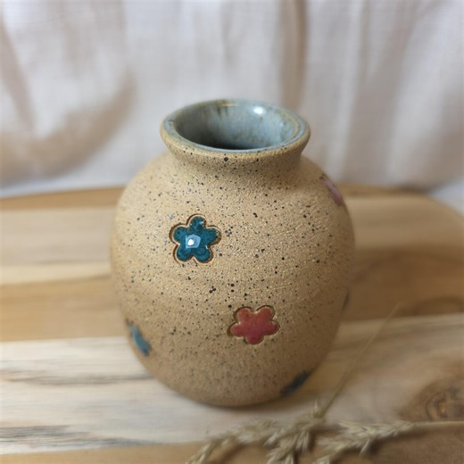 Handmade Pottery Flower Vase - Etsy
