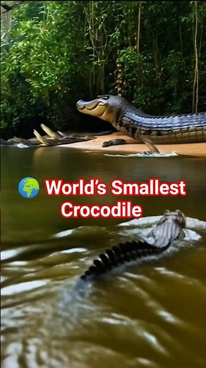 World’s Smallest Crocodile?! 🐊 Meet the Dwarf Crocodile! #shorts #crocodile