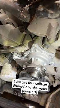 09 Jeep Wrangler 3.8 Radiator Drain and Water Pump Removal (Leaking Gasket) #jeep #jeepwrangler