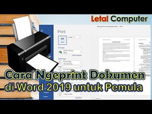 Cara Ngeprint Dokumen di Word 2019 untuk Pemula
