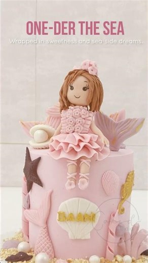 Adorable Pink Mermaid Theme Birthday Cake 🧜‍♀️🎂 | Dreamy Custom Cake Design #getcaked #mermaidcake