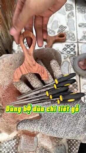 Making a slingshot with rounded edges using a simple wood file set #slingshot #sangmientay