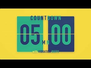 5 Minute Countdown Timer ⚡️ Flip Clock with Vibration Beeps