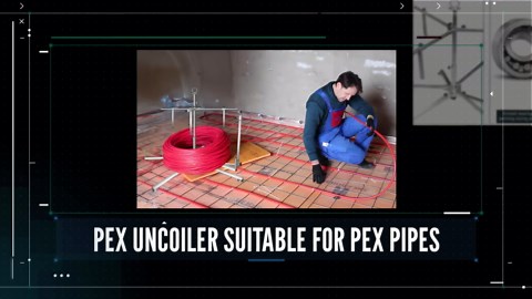 PEX Pipe Uncoiler for 3/8" to 1" Tubing, Pex Uncoiler Suitable for Pipes, Radiant Potable Water, Floor Heating Pipes, Pex Tubing Uncoiler Maximum Load of 310 Pounds