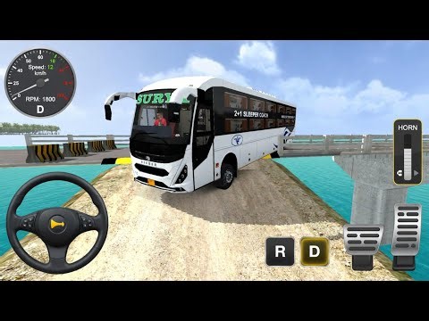 Eicher Sleeper Coach Bus Driving | Speed Breaker Map 😱 BUSSID | Indian Traffic Mod