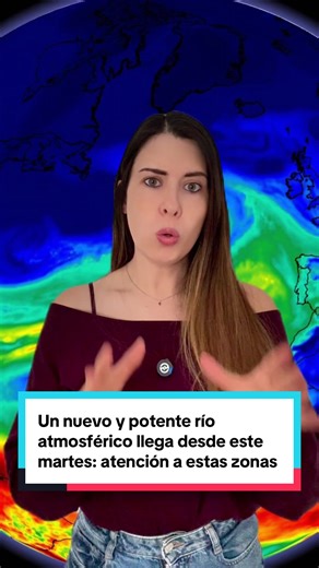 Un auténtico río en el cielo impacta este martes. ☔️🌦️ Un río atmosférico llegará cargado de humedad y puede dejar lluvias intensas y persistentes en varias zonas del país. Estas autopistas de vapor transportan enormes cantidades de agua y, cuando tocan tierra, descargan precipitaciones capaces de acumular en pocas horas lo que suele llover en varios días. La posición exacta marcará las zonas más afectadas, así que atención a las próximas actualizaciones. #meteorologia #ciencia #cienciaentiktok