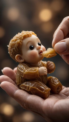 Delicious Tiny Dates Fruit Eating ASMR for Babies