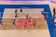 2025世界女排联赛：中国女排vs德国女排丨德国队拿到局点 龚翔宇二号位扣直线得分_腾讯新闻