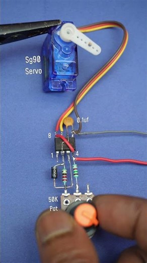ne555 servo control #shorts #scienceproject #experiment