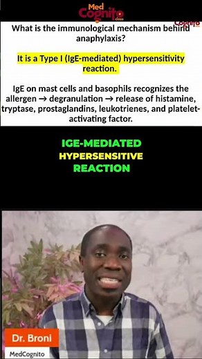 Anaphylaxis Explained: IgE Mechanism & Tryptase #shorts