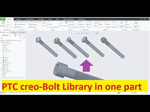 PTC | Creo | Experience | bolt library in one part
