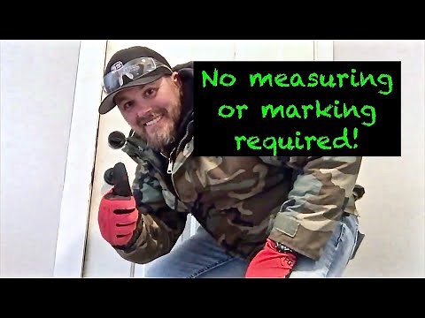 How to enlarge a deadbolt hole or a door knob hole in a door - no measuring or marking required