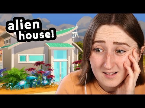 i built a tiny house for ALIENS in the sims