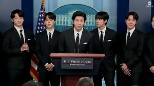 K-pop sensation BTS gives remarks at White House press briefing