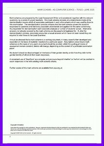 2025 aqa as level computer science paper 2 mark scheme SCANNED video